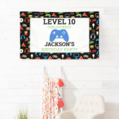 Video game party level Up Kids Birthday Gamer Spandoek (Insitu)