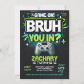 Video Game Party Nodig Bruh uit Kaart (Voorkant)