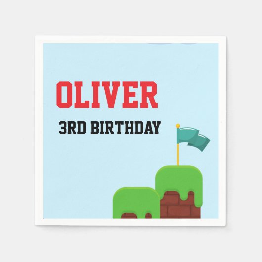 Video Game Party Servetten Gamer Verjaardag Suppli (Voorkant)