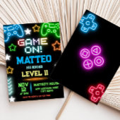 Video Game Party Verjaardag Uitnodiging