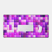 Video Game Pixels Pink Square Pattern Bureaumat (Keyboard & Muis)
