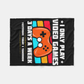 Video Game Player - PC Console Online Gaming - Fun Fleece Deken (Voorkant (Horizontaal))
