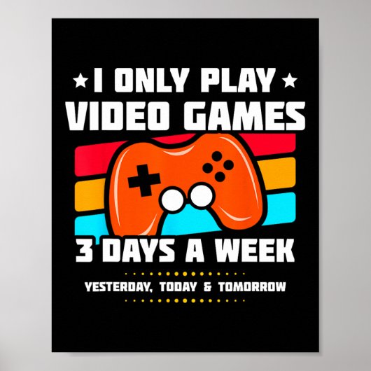 Video Game Player - PC Console Online Gaming - Fun Poster (Voorkant)