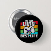 Video Game Player - PC Console Online Gaming - Fun Ronde Button 5,7 Cm (Voorkant /achterkant)