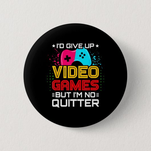 Video Game Player - PC Console Online Gaming - Fun Ronde Button 5,7 Cm (Voorkant)