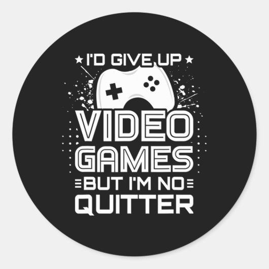 Video Game Player - PC Console Online Gaming - Fun Ronde Sticker (Voorkant)