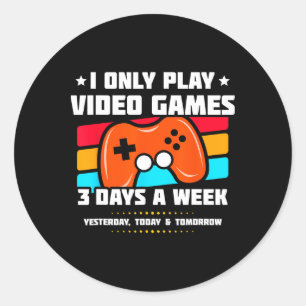 Video Game Player - PC Console Online Gaming - Fun Ronde Sticker