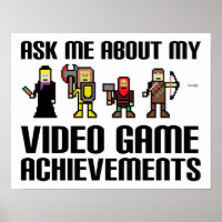 Video Game Prestaties Grappige Poster