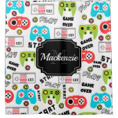 Video-game Retro Douchegordijn (Voorkant)