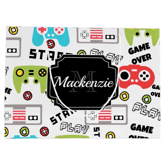 Video-game Retro Groot Cadeauzakje (Achterkant)