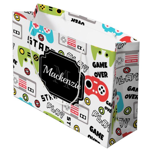 Video-game Retro Groot Cadeauzakje (Achterkant Gekanteld)