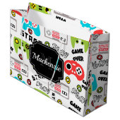 Video-game Retro Groot Cadeauzakje (Voorkant Gekanteld)