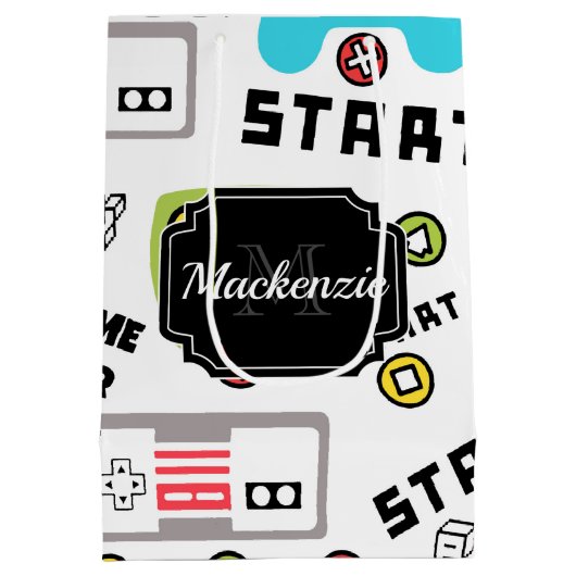 Video-game Retro Medium Cadeauzakje (Achterkant)