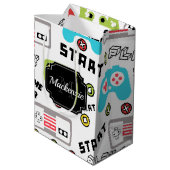 Video-game Retro Medium Cadeauzakje (Achterkant Gekanteld)