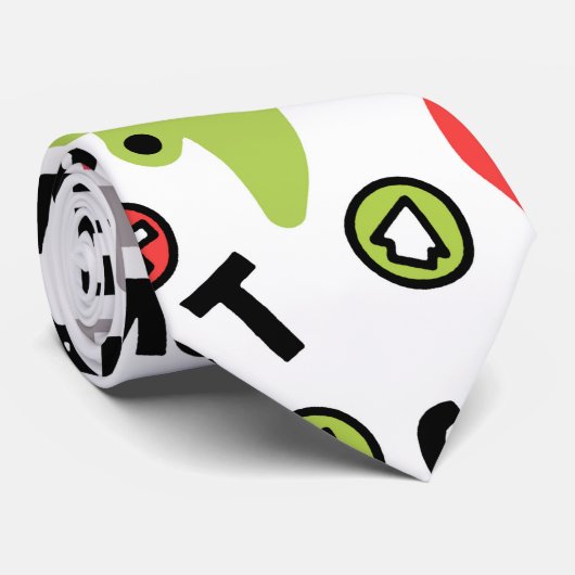 Video-game Retro Stropdas (Opgerold)