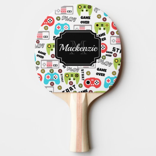 Video-game Retro Tafeltennisbatje (Achterkant)