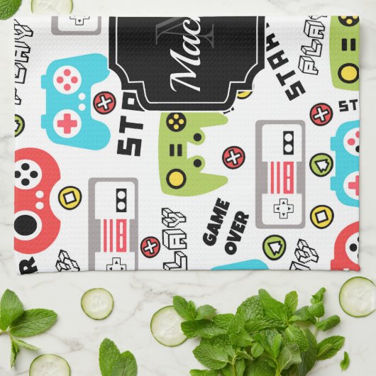 Video-game Retro Theedoek (Gevouwen)