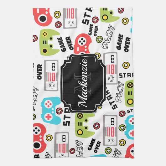 Video-game Retro Theedoek (Verticaal)
