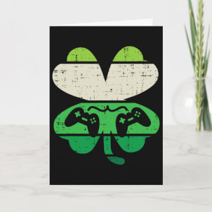 Video Game Shamrock Retro St. Patrick's Day Jongen Kaart
