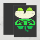 Video Game Shamrock Retro St. Patrick's Day Jongen Kaart (Voorkant / Achterkant)