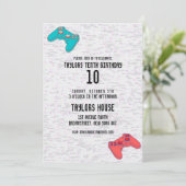 Video Game Sport Gamer Verjaardagsfeest Kaart (Staand voorkant)