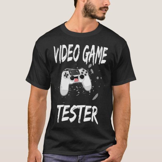 Video Game Tester Grappige Gamer Game Controller T-shirt (Voorkant)