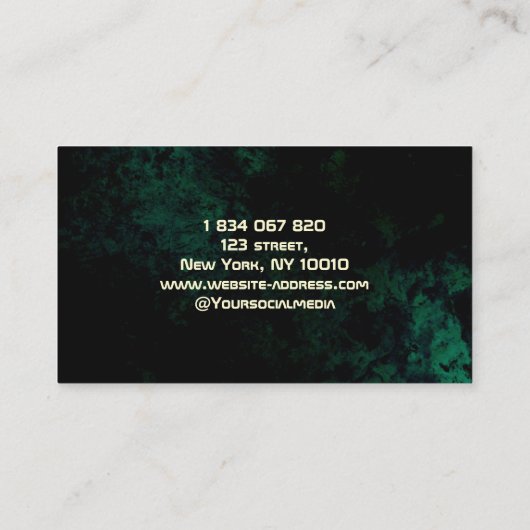 Video Game Tester Groene Neon Visitekaartje (Achterkant)