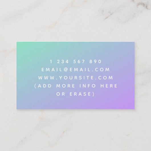 Video Game Tester Ontwikkelaar Gamer Modern Gradie Visitekaartje (Achterkant)