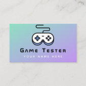 Video Game Tester Ontwikkelaar Gamer Modern Gradie Visitekaartje (Voorkant)