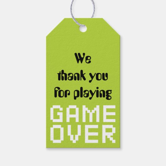 Video Game Truck Birthday Cadeaulabel (Voorkant)