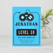 Video Game Truck Birthday Invitation Kaart (Staand voorkant)