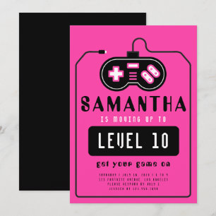 Video Game Truck Birthday Invitation Kaart