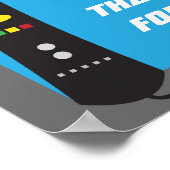 Video Game Truck Birthday Party Banner Poster (Hoek)