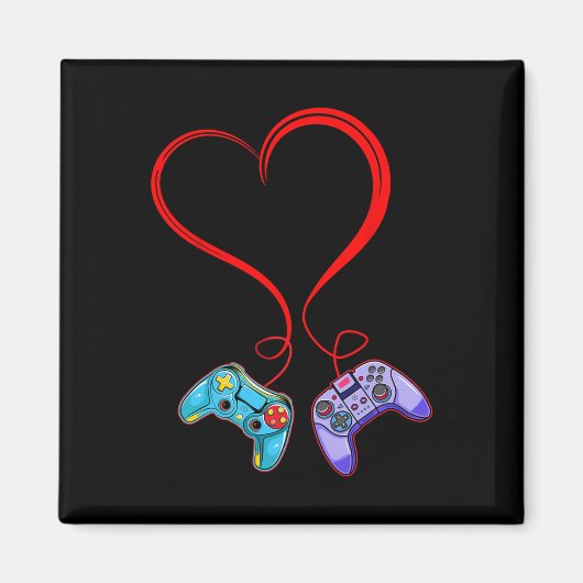 Video Game Valentijnsdag videogamecontroller H Magneet (Voorkant)