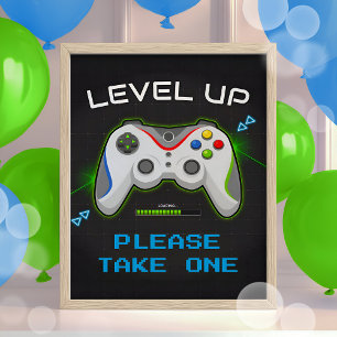 Video Game Verjaardag Gamer Favorieten Sign Poster