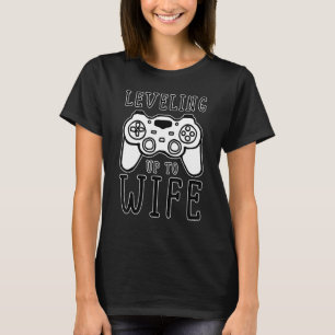 Video Game Verloving nivelleren tot vrouw bruid g T-shirt