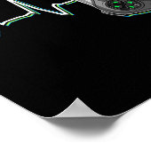 Video Gamehartslag videospelcontroller cadeau K Poster (Hoek)