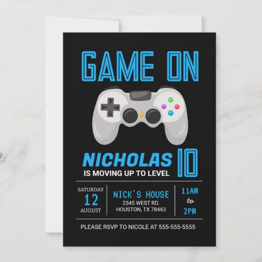 Video gameniveau omhoog gamer Birthday Kaart (Voorkant)