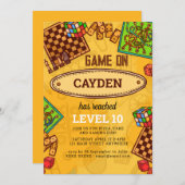 Video gameniveau omhoog Gamer wordt uitgenodigd Kaart (Voorkant / Achterkant)