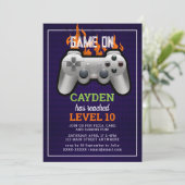 Video gameniveau omhoog Gamer wordt uitgenodigd Kaart (Staand voorkant)