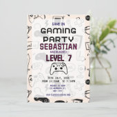 Video gameniveau omhoog Gamer wordt uitgenodigd Kaart (Staand voorkant)