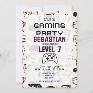 Video gameniveau omhoog Gamer wordt uitgenodigd Kaart