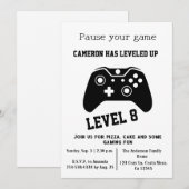 Video gameniveau omhoog Gamer wordt uitgenodigd Kaart (Voorkant / Achterkant)