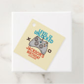 Video gameniveau ontgrendeld Gamer Jongen Mannen B Bedankjes Labels (In situ)