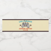 Video gameniveau ontgrendeld Gamer Jongen Mannen B Waterfles Etiket (Enkel label)