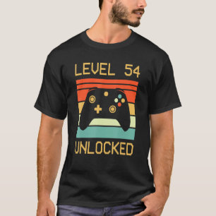 Video Gamer 54th Birthday Level 54 niet vergrendel T-shirt