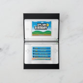 Video Gamer 5th Birthday Party Invitation Kaart (Binnen)