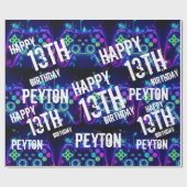 Video gamer actiever gamebeleving Birthday Cadeaupapier (Vlak)