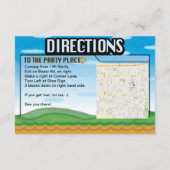 Video Gamer Birthday Party Gift Ideeën / Map Inser Informatiekaartje (Achterkant)