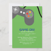 Video Gamer Birthday Party Kaart (Voorkant)